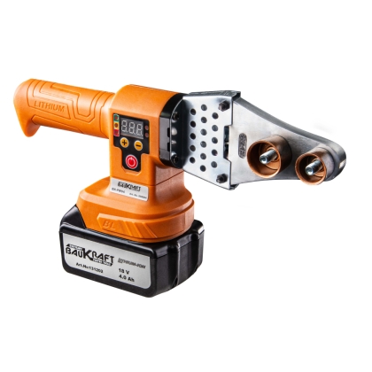 Акумулаторен поялник за PP с 3 глави Baukraft BMC BK-PW04, 18 V, 4 Ah, 20-32 мм (050604)