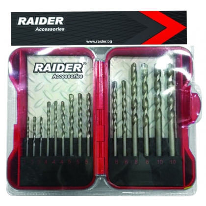 Комплект свредла за бетон Raider, 3-10 мм, 15 бр. (157790)