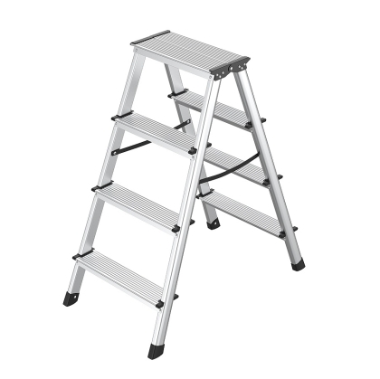 Алуминиева двустранна стълба MMS, 2x4 стъпала, 2.80 м, 150 кг (47094)
