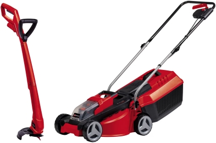 Комплект акумулаторна косачка + Акумулаторен тример Einhell PXC GE-CM 18/30, 18 V, 3 Ah, 30 см 25 л (3413159)