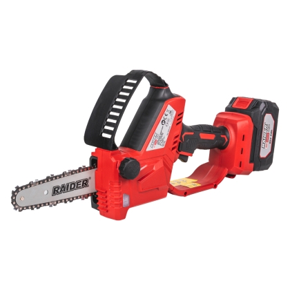 Акумулаторен верижен трион Raider RDP-CCS20, 20 V, 4 Ah, 150 мм, 1/4" (075735)
