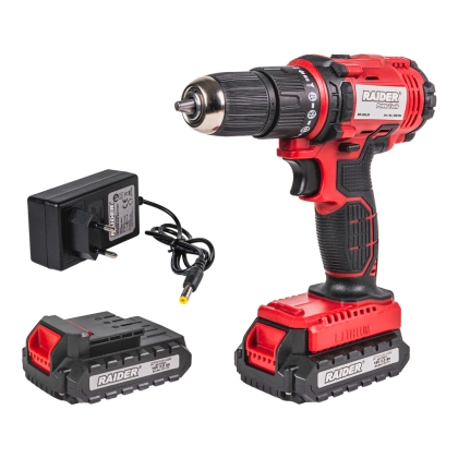 Акумулаторна ударна бормашина Raider RD-CDL38, 18 V, 2x2 Ah, 30 Nm, 10 мм (030184)
