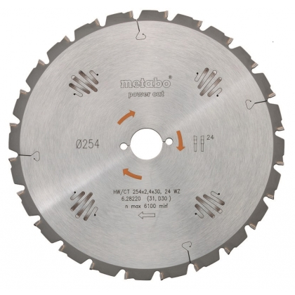 Циркулярен диск Metabo, ф315х2.4х30 мм, 24 WZ 20° (628016000)