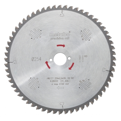Циркулярен диск Metabo, ф315х2.4х30 мм, 48 WZ 5° neg. (628224000)