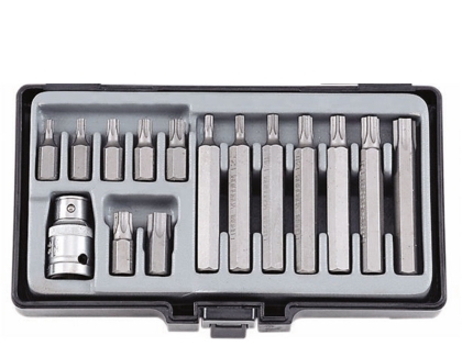 Комплект шестограми Torx Force, 10 мм, T20-T55, 30 мм, 15 бр. (JN66280)