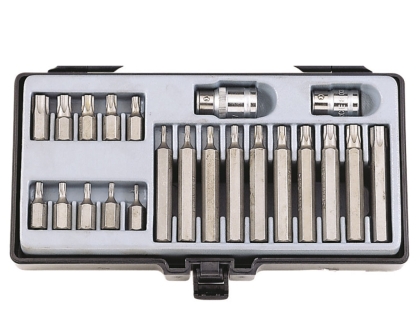 Комплект шестограми Torx с отвор Force, 10 мм, Т10Н-Т55Н, 22 бр. (JN66142)