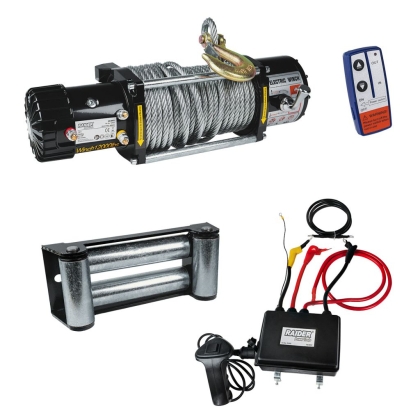 Електрическа автолебедка Raider RD-EW12, 12 V, 5443 кг, 4500 W, ф9.5 мм, 29 м (121612)