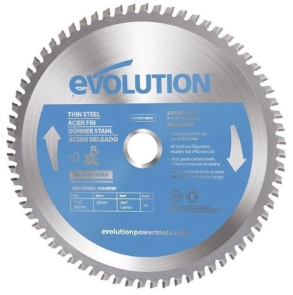 Циркулярен диск за рязане на стомана Evolution, ф185мм, 68 зъба (T185TCT-68MS)