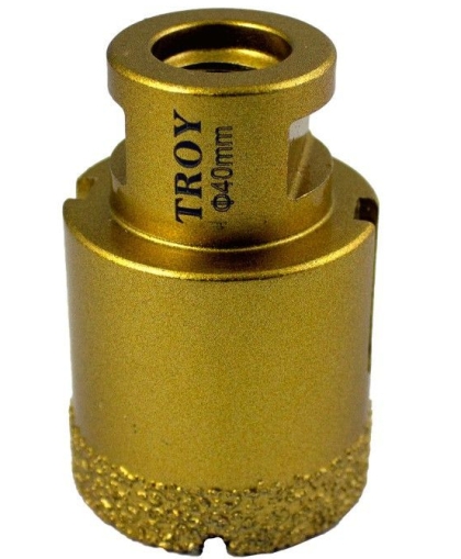 Диамантена боркорона за ъглошлайф Troy, 40 мм, М14 (27450)