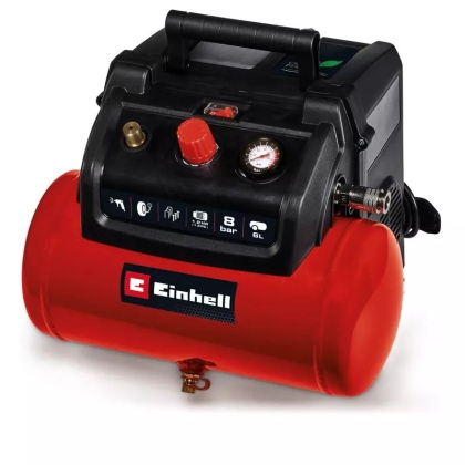 Преносим компресор Einhell TC-AC 190/6/8 OF, 1200 W, 8 бара, 6 л  139 л/мин (4020655)