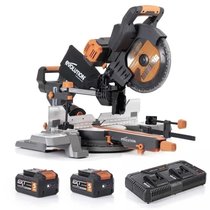 Акумулаторен комбиниран потапящ циркуляр Evolution R255SMS-DB-Li, 36 V, ф255 мм (100-0001B)