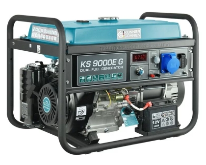 Бензинив монофазен генератор Konner Sohnen 9000E G, 6000 W