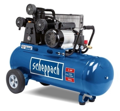 Електрически трифазен компресор Scheppach HC550TC, 3000 W, 100 л, 400 V, 550 л/мин (5906147902)