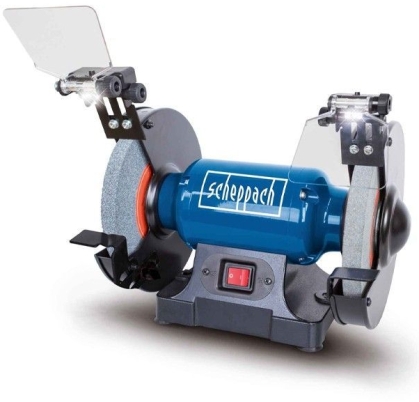 Електрически шмиргел с LED работна лампа Scheppach SM200L, 500 W (5903109901)
