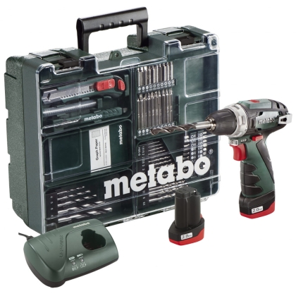 Акумулаторена винтоверт Metabo PowerMaxx BS Basic SET, 10.8 V, 2Ah (600080880)