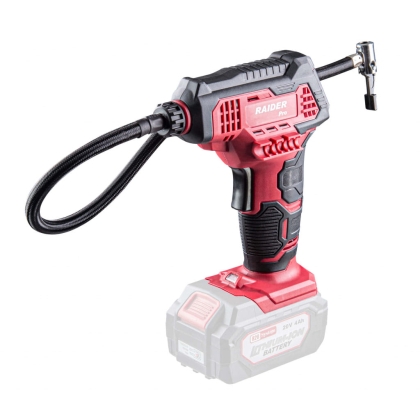Акумулаторен мини компресор за въздух Raider RDP-SAC20 R 20, 20 V, 7 бара, 30 л/мин, без батерии и зарядно устройство (089410)