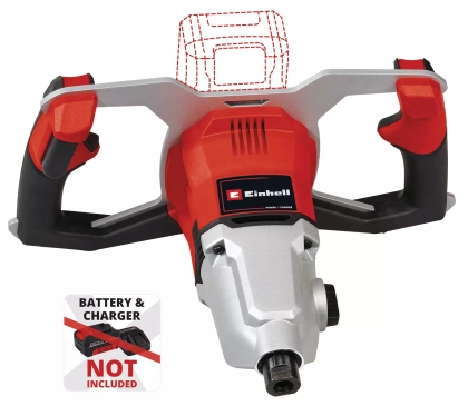 Акумулаторна миксер за строителни смеси Einhell TP-MX 18-2 Li BL - Solo, 18 V, 120 мм, без батерии и зарядно устройство (4258770)