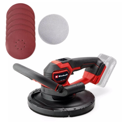 Акумулаторна шлайф машина за стени и тавани Einhell TP-DWS 18/225 Li BL Solo, 18 V, ф225 мм, без батерии и зарядно устройство (4259995)