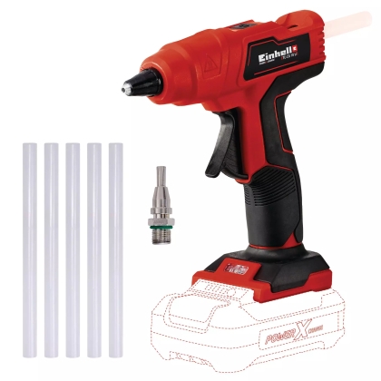 Акумулаторен пистолет за топло лепене Einhell TE-CG 18 Li - Solo Power X-Change, 18 V, 11 мм (4522200)