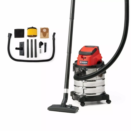 Акумулаторна прахосмукачка за сухо и мокро почистване Einhell TC-VC 18/20 Li S-Solo, 18 V (2347130)