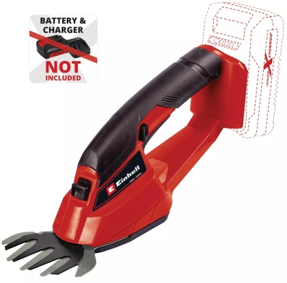 Акумулаторна ножица за трева и храсти Einhell GC-CG 18/1 Li-Solo, 18 V, 100 мм, без батерии и зарядно устройство (3410382)