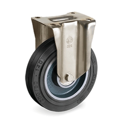 Стационарни колела на усилена P планка, гума Sigma Elastic/чугун Tellure Rota Серия 72GH, ф 200 мм (02728506)