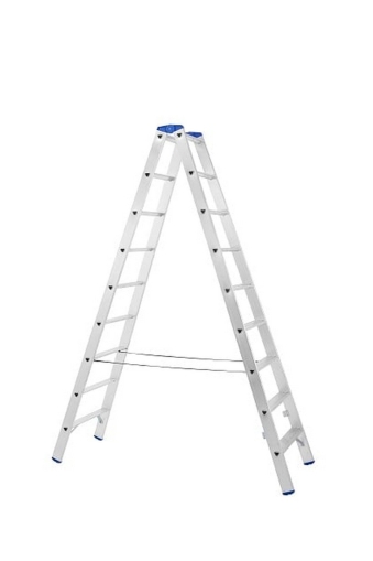 Двустранна алуминиева стълба STS Profi - A04ANP/225, 2x9 (1912229)