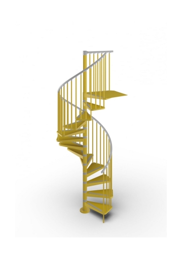 Интериорна метална вита стълба Rintal Gamia Metal, диаметър 120 см, жълт Yellow (RAL 1023) (7669)