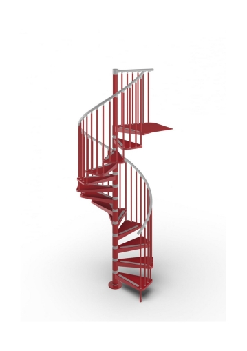 Интериорна метална вита стълба Rintal Gamia Metal, диаметър 120 см, червена Red (RAL 3003) (7667)
