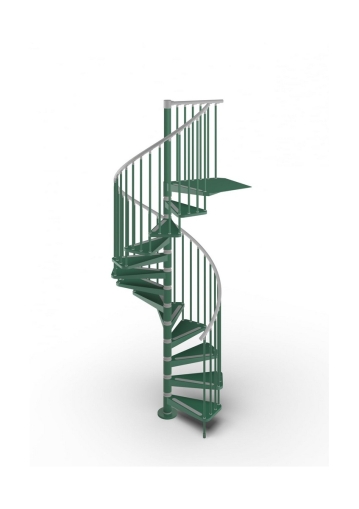 Интериорна метална вита стълба Rintal Gamia Metal, диаметър 140 см, зелен Green (RAL 6000) (7668)