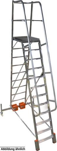 Сгъваема едностранна платформена стълба Krause Vario Compact, 8 стъпала, основа 1440 мм (10833143)