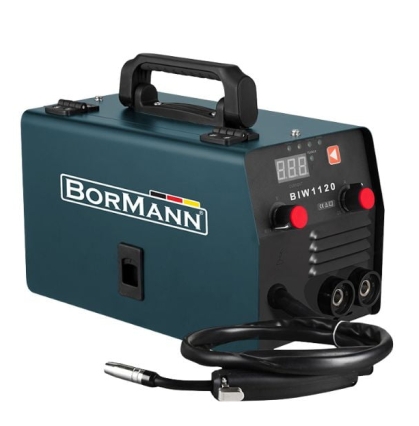 Комбиниран инверторен безгазов телоподаващ апарат 2 в 1 Bormann Pro BIW1120, MIG / MMA, 230 V, 20-120 A (071433)