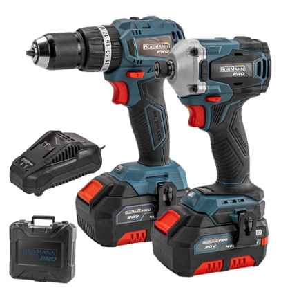 Комплект акумулаторни машини Bormann Pro BBP5003, 20 V, 2х4 Ah (078661)