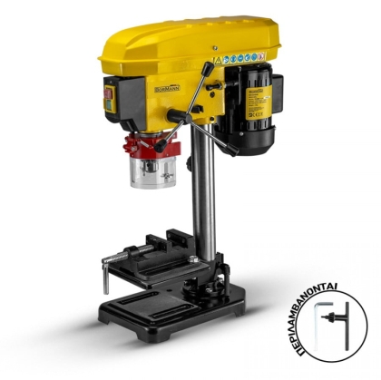 Електрическа настолна бормашина Bormann BKD1310, 350 W, 13 мм, с менгеме (053804)
