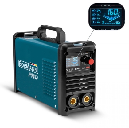 Електрически инверторен електрожен с аксесоари Bormann Pro BIW1760, MMA, IGBT, 230 V, 160 А (061960)
