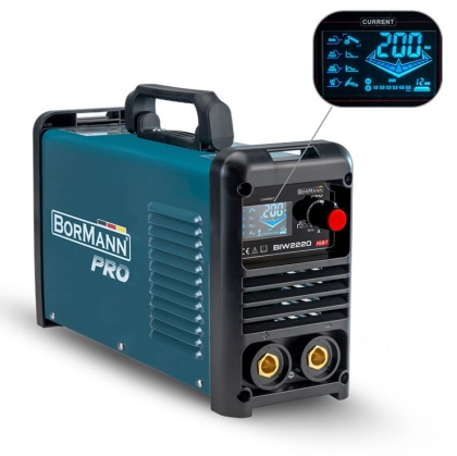Електрически инверторен електрожен с аксесоари Bormann Pro BIW2220, MMA, IGBT, 230 V, 200 А (061977)