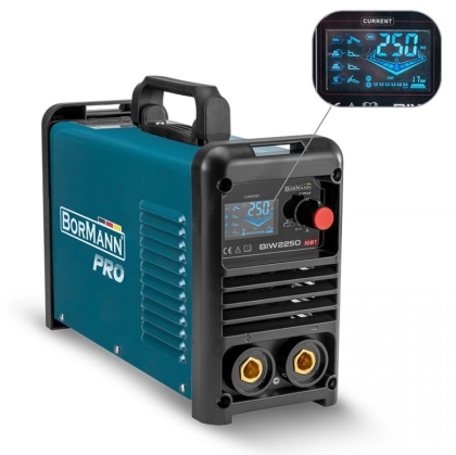 Електрически иннверторен електрожен с аксесоари Bormann Pro BIW2250, MMA, IGBT, 230 V, 250 А (061984)
