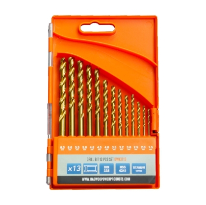 Комплект свредла за метал Daewoo DWKIT13, 1.5-6.5 мм, 13 бр. (DWKIT13)