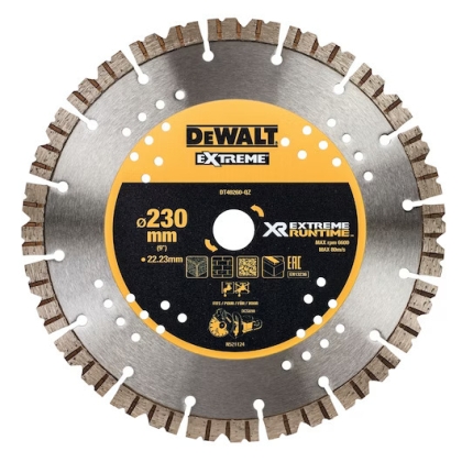 Циркулярен диамантен диск за рязане на бетон DeWALT DT40260, 230 x 22.23 мм