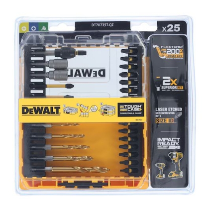 Комплект свредла и накрайници битове DeWALT DT70735T, 25 бр.
