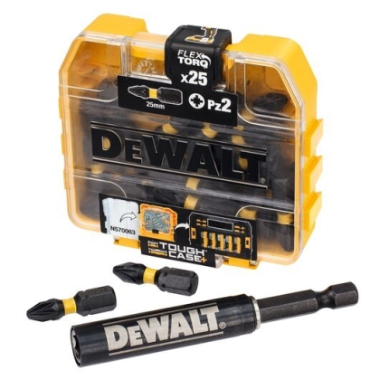 Комплект магнитен адаптор и ударни битове DeWALT DT70564Т, PZ2, 26 бр.
