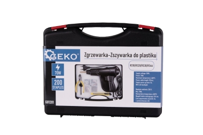 Електрически пистолет за лепене на пластмаса Geko G81281, 70W, 600 °C, LED, 200 скоби