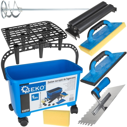 Комплект инструменти за фугиране Geko G30159, 24 л., 9 бр.