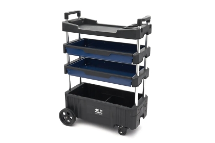 Мобилна сгъваема количка за инструменти HBM H134117, 67.5 x 95.8 x 30 см, с 4 рафта