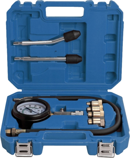 Комплект за тестване на компресия на бензинови двигатели HBM 5342, 0-300 psi, 8 бр.