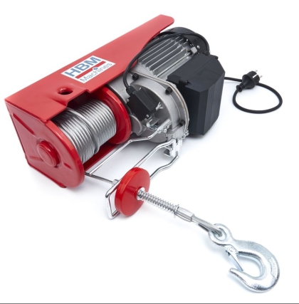 Електрически телфер HBM 10372, 1050 W, 600 кг, 12 м, безжично дистанционно