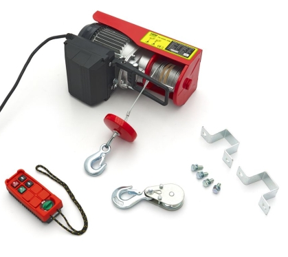 Електрически телфер HBM H134118, 500 W, 250 кг, 18 м въже, дистанционно