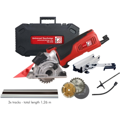 Електрически мини ръчен циркуляр Holzmann TAS89M_230V, 230 V, 600 W, 28.5 мм + Подарък 2 бр. режещи дискове
