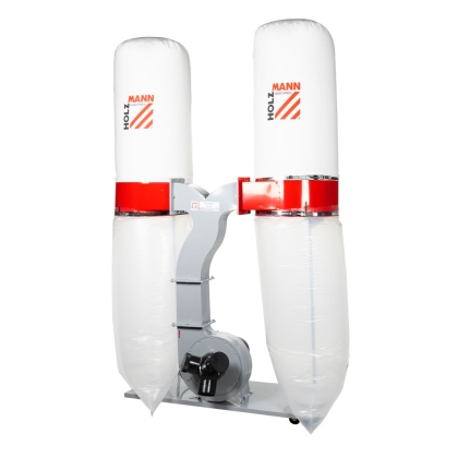 Електрически прахоуловител Holzmann ABS3880, 3300 W, 230 V, 3880 м³/ ч, с два филтъра и 3 присъединителни отвора