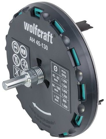 Кръгов трион със сменяеми ножове Wolfcraft AH 45-130, ф45-130 мм (5978000)